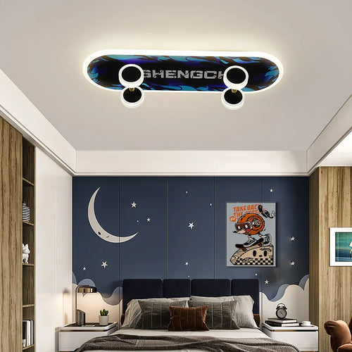 plafonnier skateboard à intensité variable pour chambre enfant - vue 5 sur 19