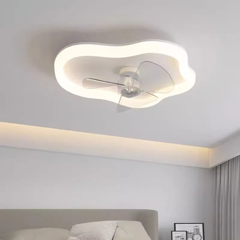 plafonnier led moderne avec ventilateur télécommandé et luminosité réglable - vue 6 sur 11