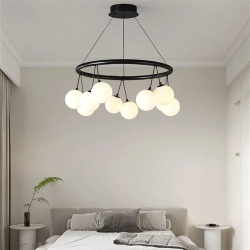 lustre post-moderne éclairage suspendu circulaire réglable design élégant - vue 2 sur 10