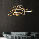 lustre géométrique en silicone pour décoration moderne