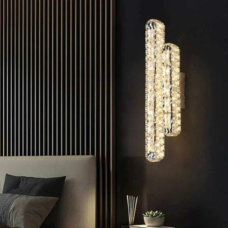 applique murale led ovale en cristal pour décoration intérieure - vue 7 sur 14