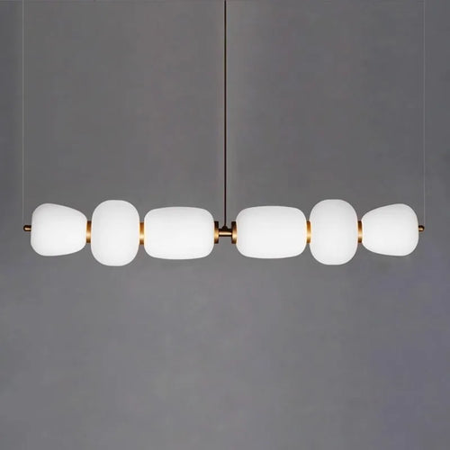 Moderner minimalistischer Glas-Kronleuchter für kreative Räume und Bars - vue 5 sur 7