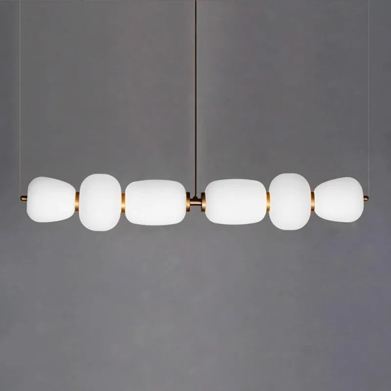 Moderner minimalistischer Glas-Kronleuchter für kreative Räume und Bars - vue 4 sur 7