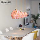 Florale Pendelleuchte aus Glas im Art-Déco-Stil für elegantes Interieur