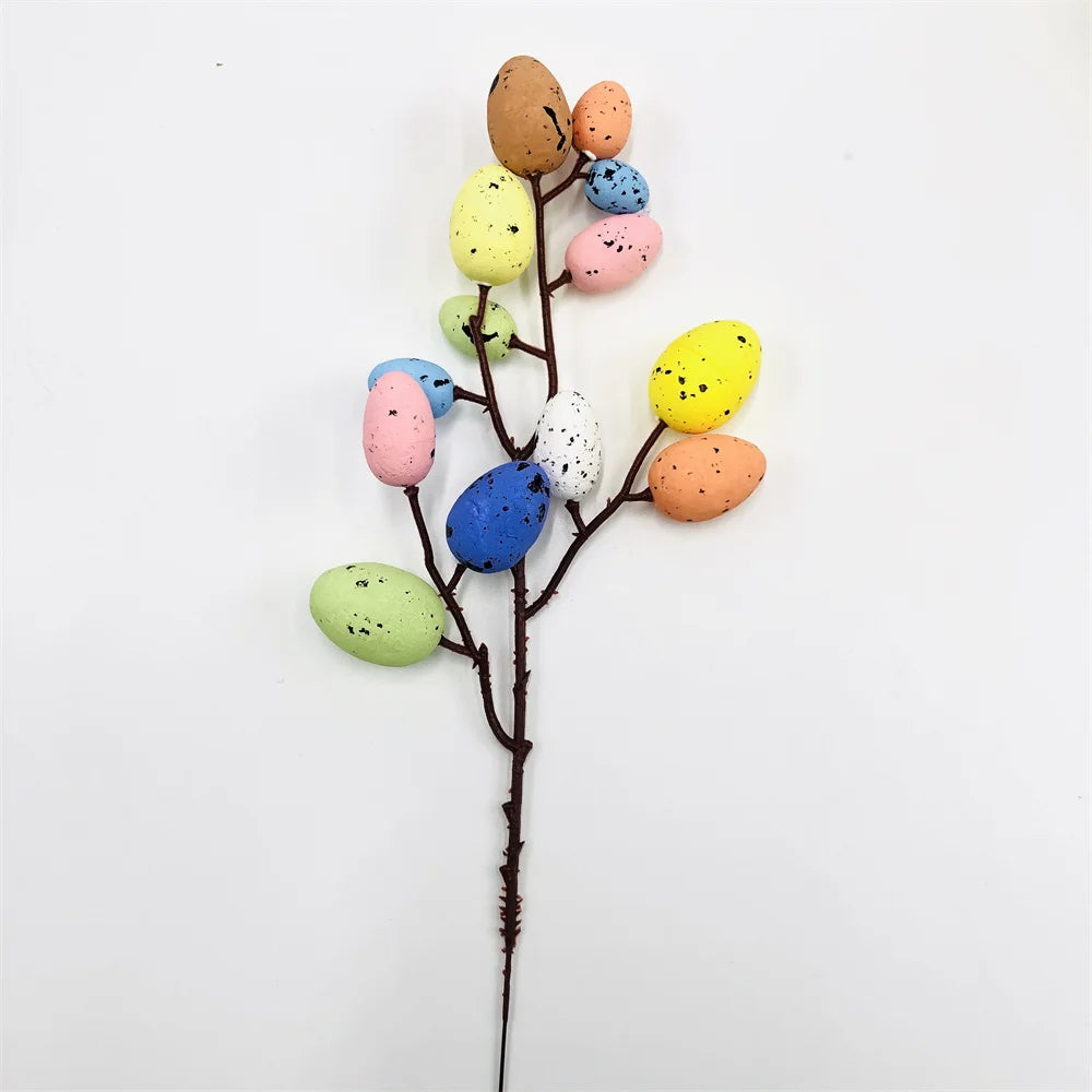décoration de pâques en mousse œufs et plante artificielle pour la maison - vue 17 sur 19