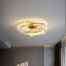 Moderne dimmbare LED-Deckenleuchte mit Kristallringen