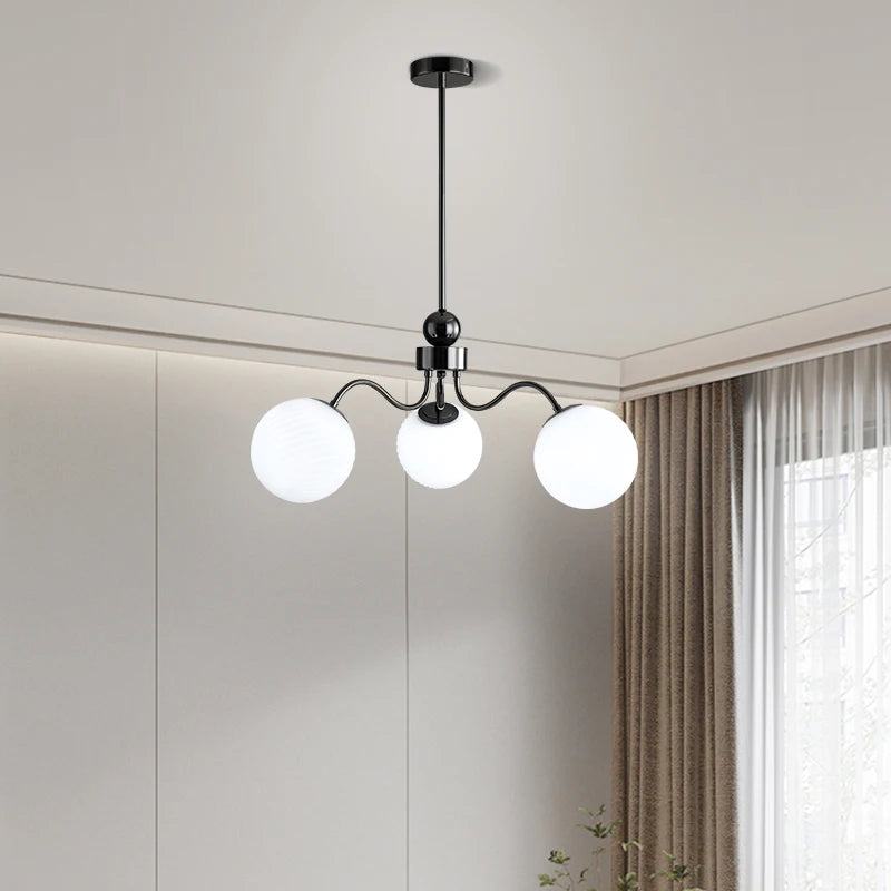 lustre led qiyimei artglass pour éclairage intérieur décoratif - vue 4 sur 12
