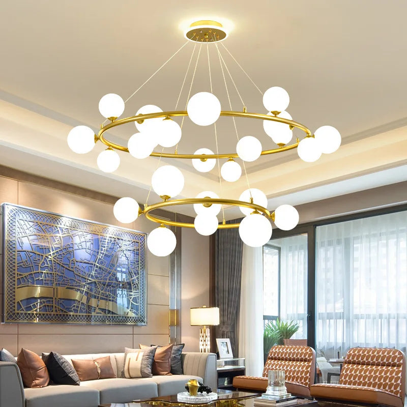 suspension nordique en verre pour décoration intérieure élégante - vue 5 sur 14