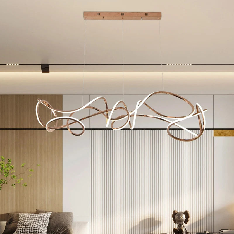 lustre moderne design pour éclairage intérieur élégant et raffiné - vue 4 sur 8