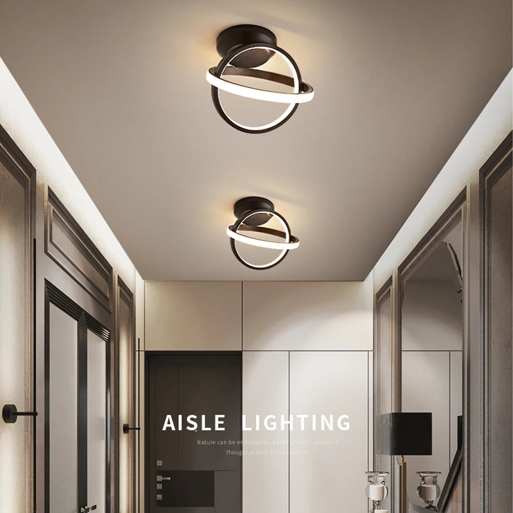 plafonnier moderne à leds pour éclairage de couloir maison - vue 7 sur 9