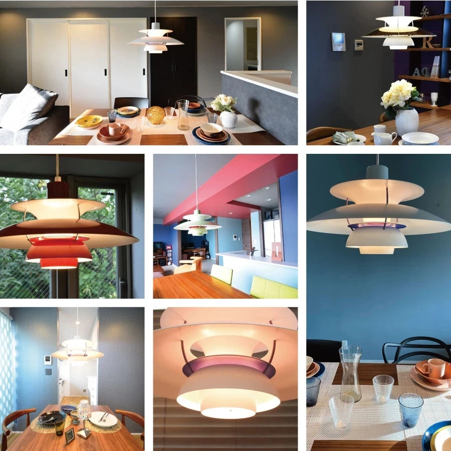 Moderne LED coloré parapluie suspension lustres nordiques lampe suspendue salle à manger Table Bar Restaurant luminaires - vue 11 sur 21