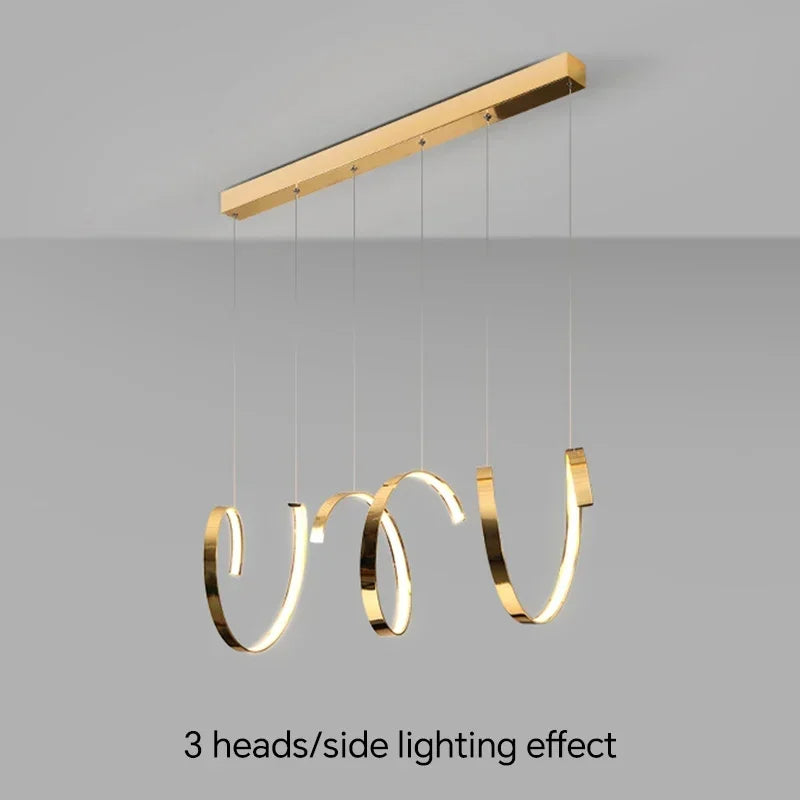 Lustre led suspendu design moderne décoratif de luxe irrégulier