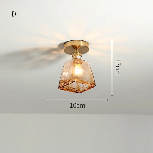 plafonnier led en verre design nordique industriel décoratif - vue 10 sur 12