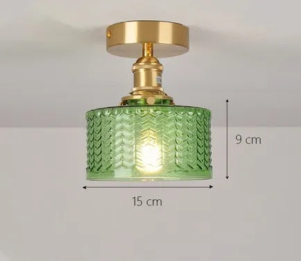 Moderner Glas-Deckenleuchte für innen und außen, lichtstark - vue 24 sur 30