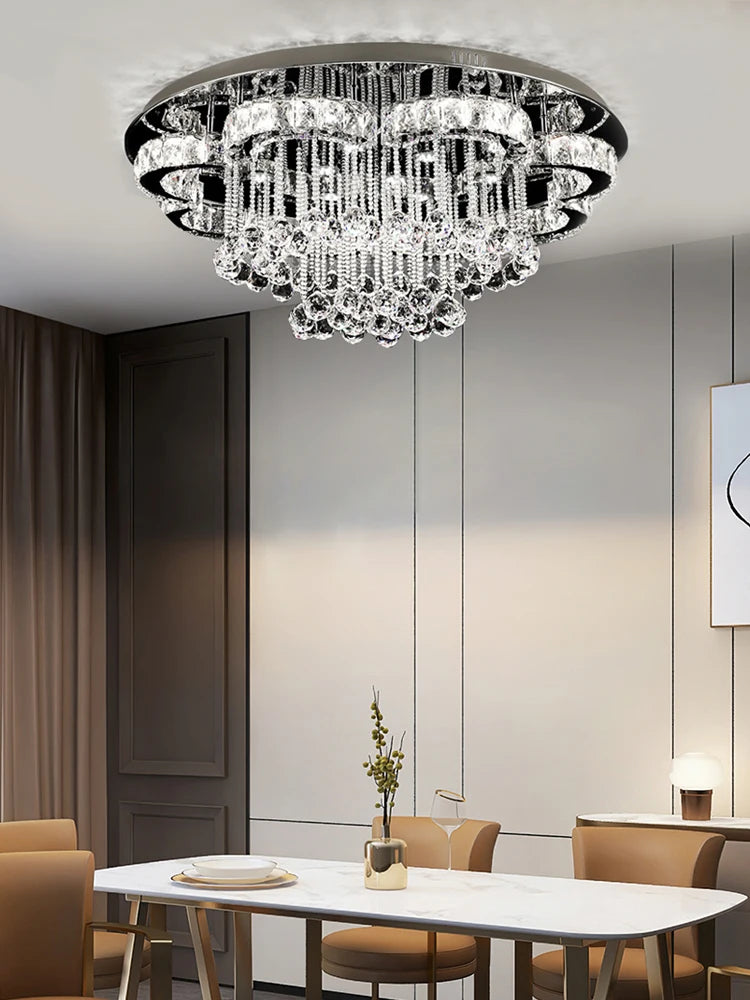 plafonnier moderne en cristal pour un éclairage élégant - vue 5 sur 10
