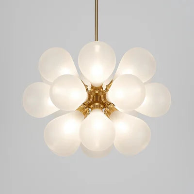 Moderne nordische LED-Pendelleuchte aus farbigem Glas