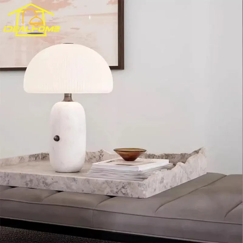 lampe de bureau en marbre design minimaliste avec éclairage led - vue 5 sur 7