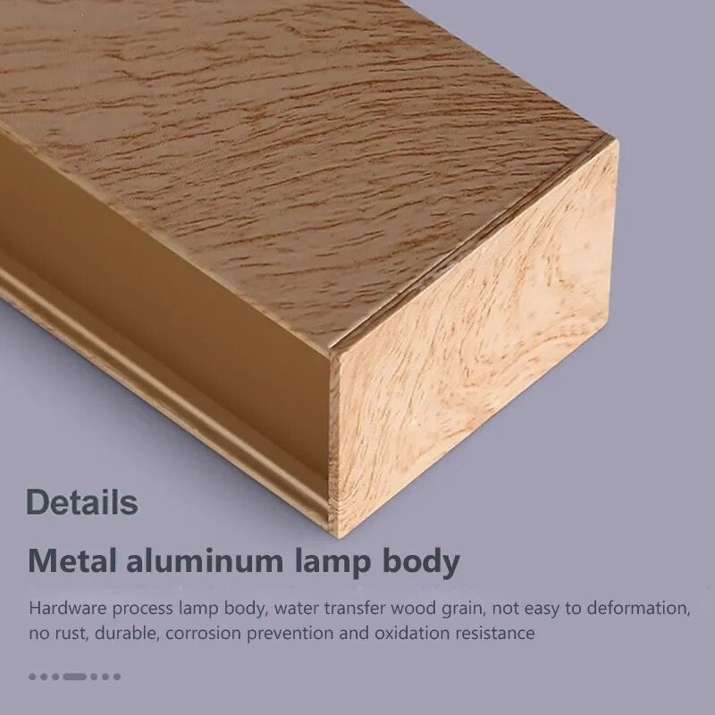 Lustre led bois nordique minimaliste