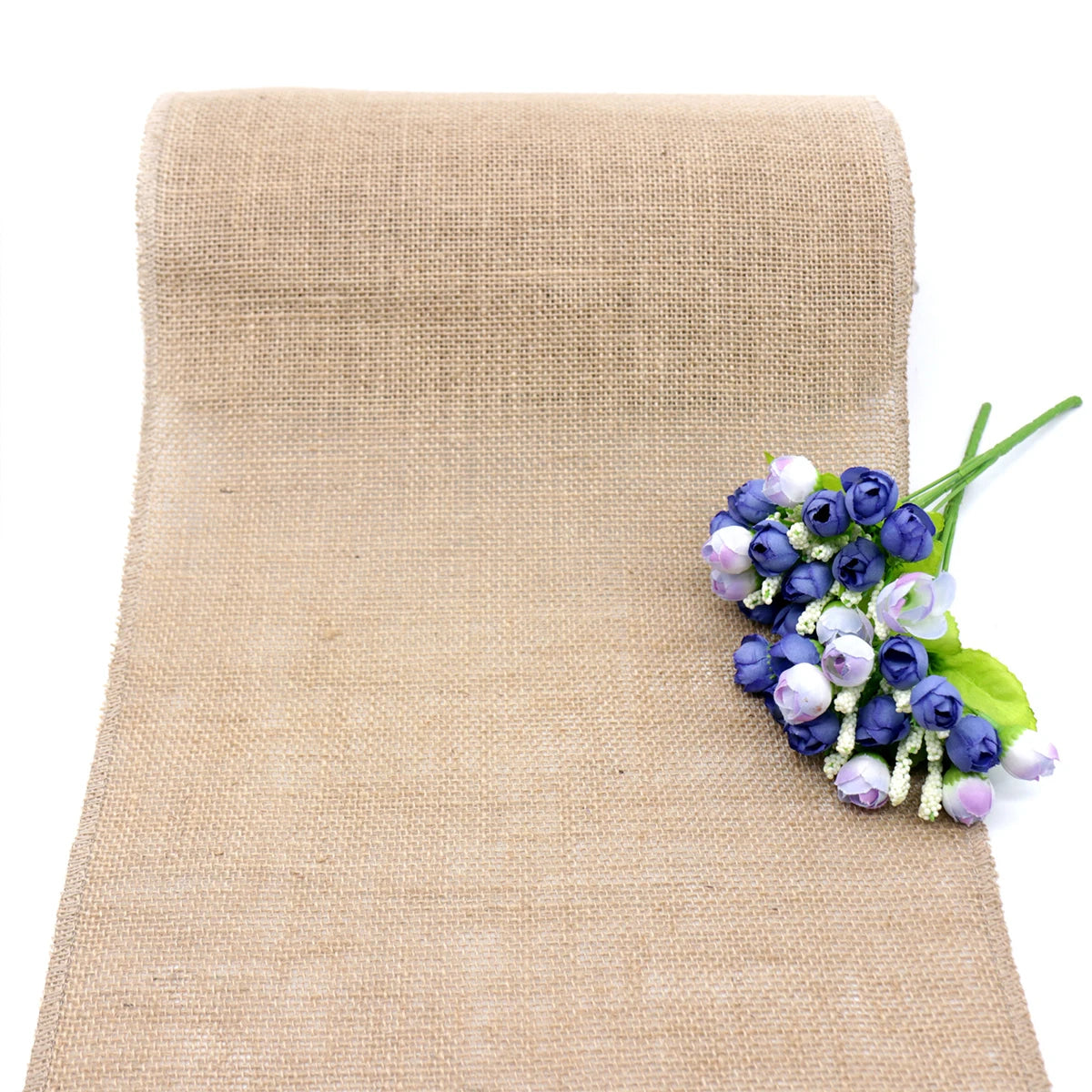 Chemin de table en lin style champetre rustique - vue 6 sur 11