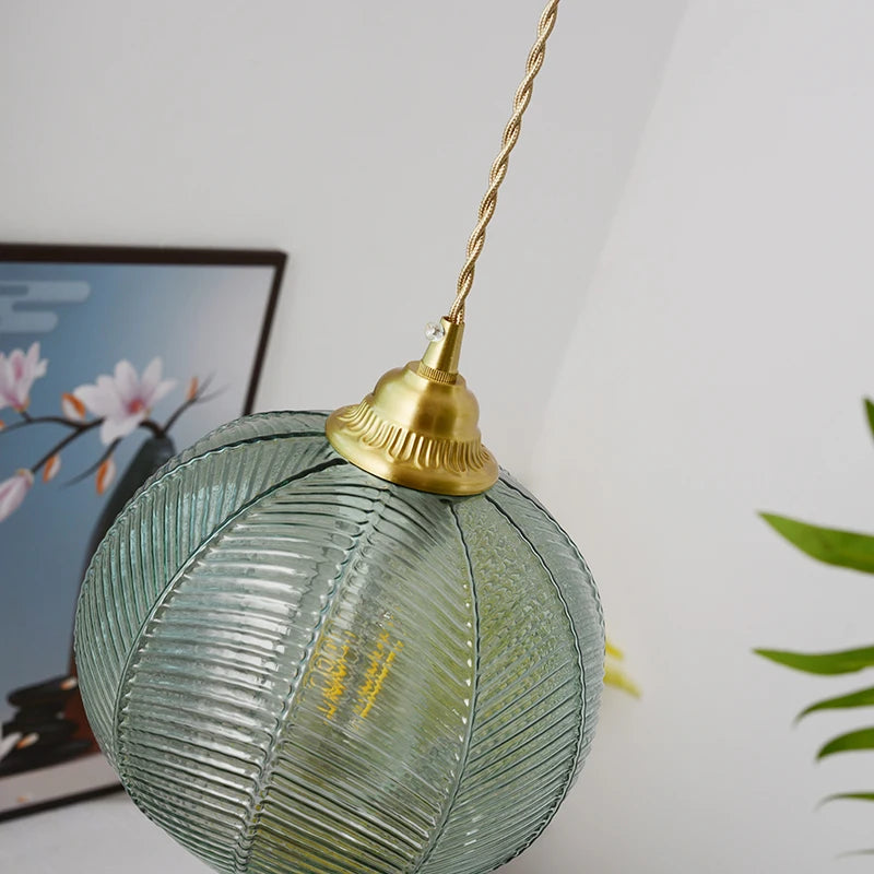 lustre rural créateur en verre suspension décoration maison - vue 5 sur 5
