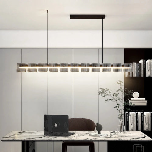 Moderne Pendelleuchte aus Edelstahl mit eleganter LED-Beleuchtung - vue 3 sur 9