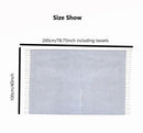 Serviette de plage turque rayures pompons sauna spa