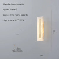 Wandleuchte aus Marmor mit dekorativem LED-Licht für modernes Interieur