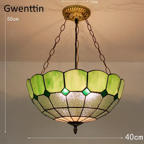 Pendelleuchte aus Buntglas im Tiffany-Stil für Ihre Inneneinrichtung - vue 13 sur 26
