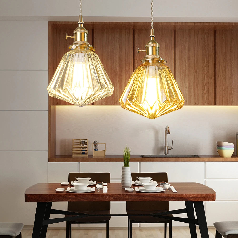Suspension en verre LED moderne - vue 3 sur 8