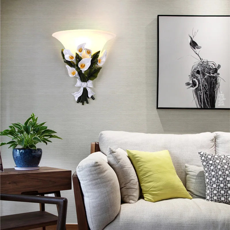 applique murale décorative à fleurs moderne pour intérieur - vue 3 sur 8