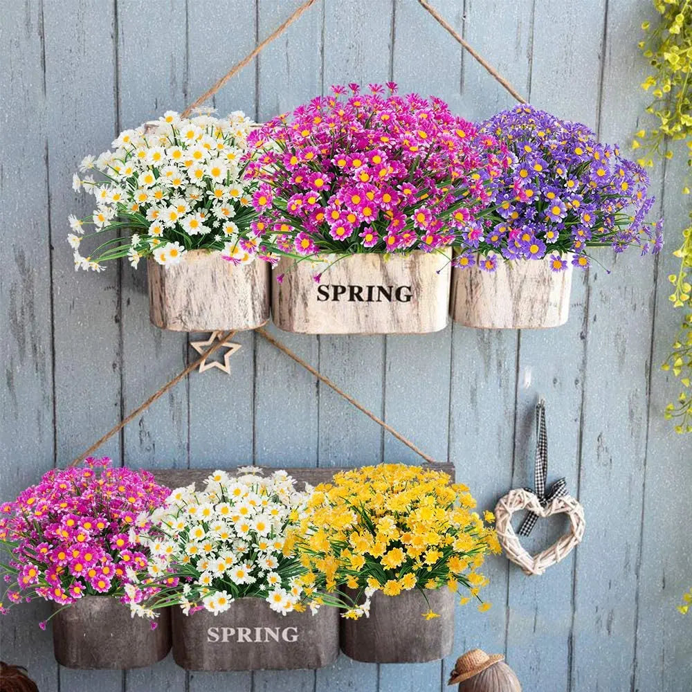 marguerites artificielles résistantes aux uv pour décoration extérieure et intérieure - vue 5 sur 12
