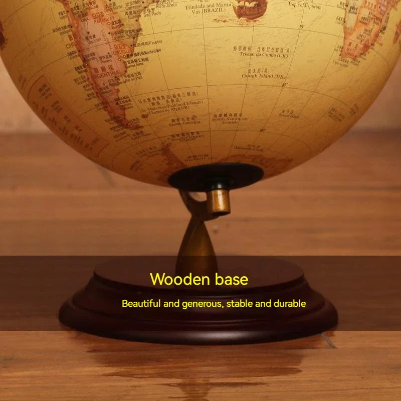 lampe à poser rétro avec globe terrestre rotatif décoratif - vue 3 sur 10