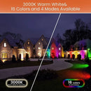 lampe de jardin led avec télécommande 16 couleurs étanche pour extérieur