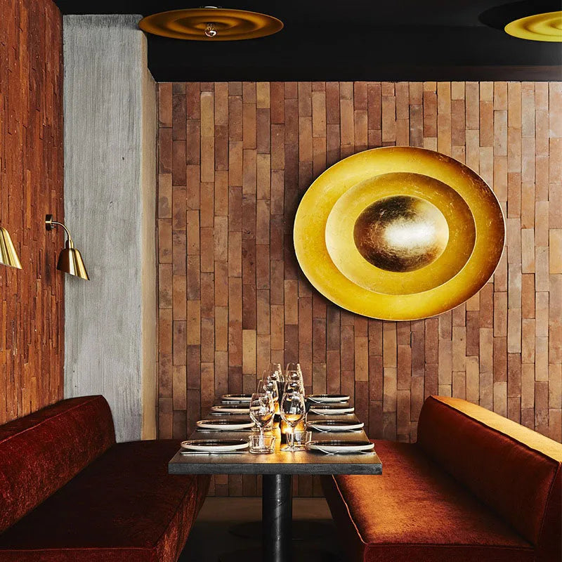 applique led ronde en or à 3 couches pour ambiance art déco - vue 3 sur 10