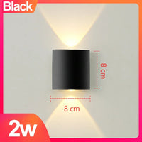 applique murale led extérieur étanche aluminium haut bas zbw0010