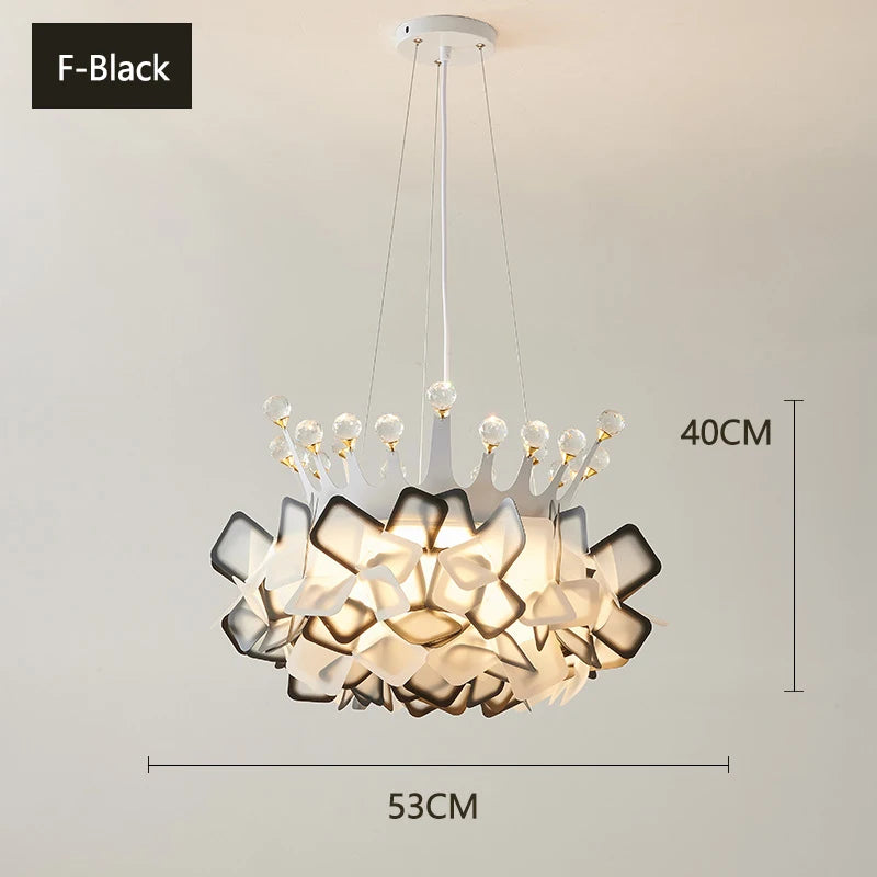 lustre romantique en cristal pour une décoration moderne - vue 12 sur 17