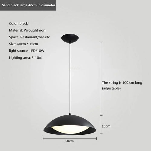 Moderne Pendelleuchte aus minimalistischem Eisen für den Innenbereich - vue 9 sur 10