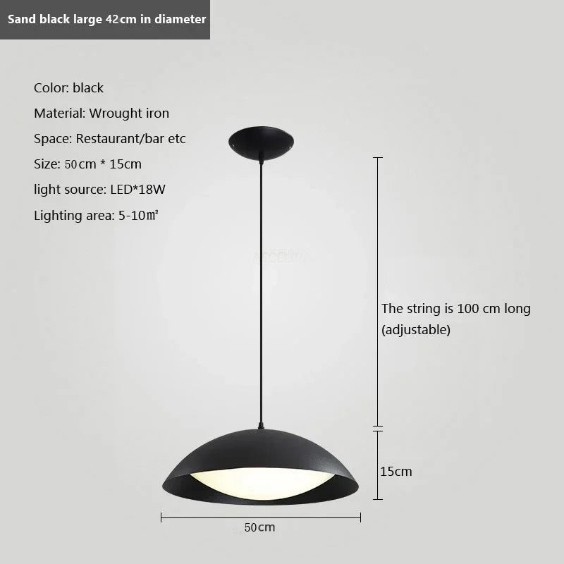Moderne Pendelleuchte aus minimalistischem Eisen für den Innenbereich