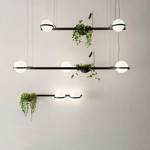 Moderner DIY-LED-Kronleuchter mit Blumentopf für himmlischen Garten - vue 2 sur 18