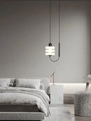 Kronleuchter aus schwarzem und weißem Glas modernes elegantes Design