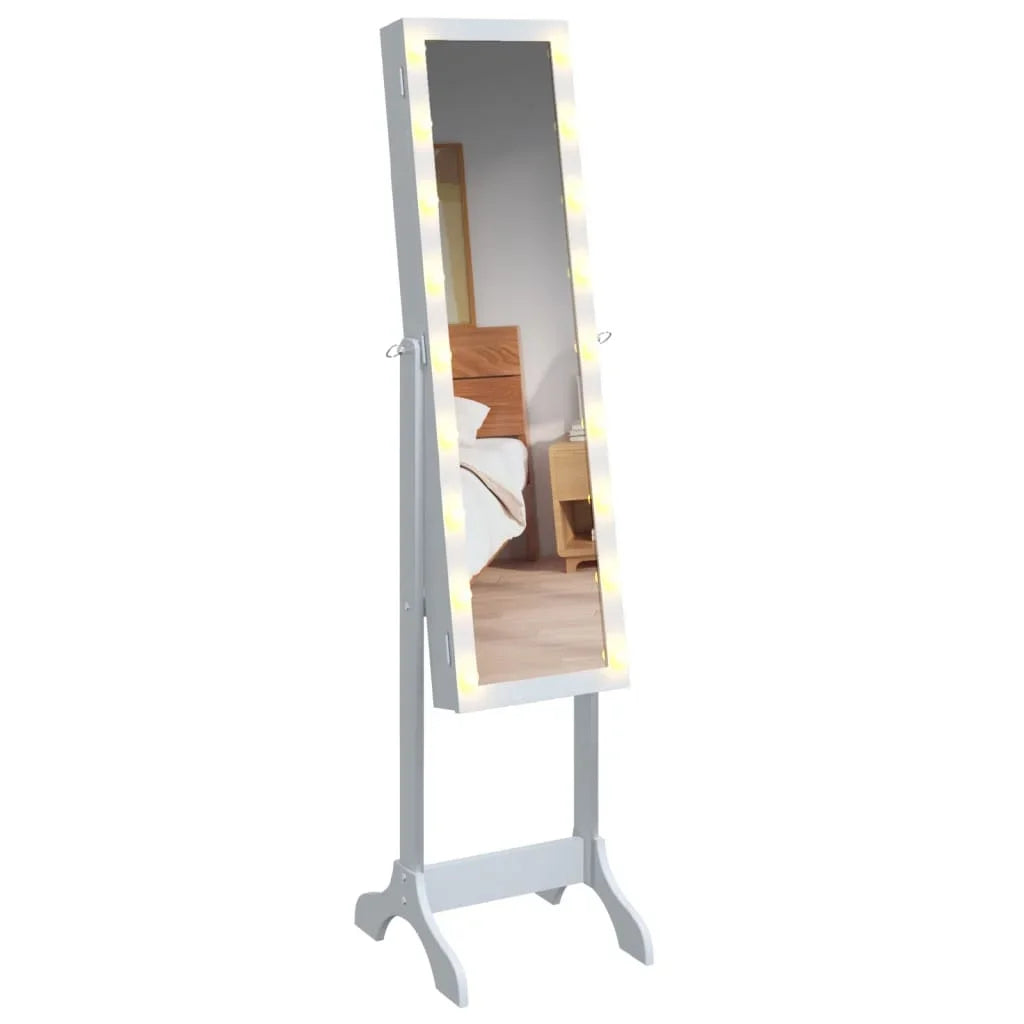 White floor mirror with white LED 34x37x146 cm, home decoration wall Deco living room decoration - vue 6 sur 7