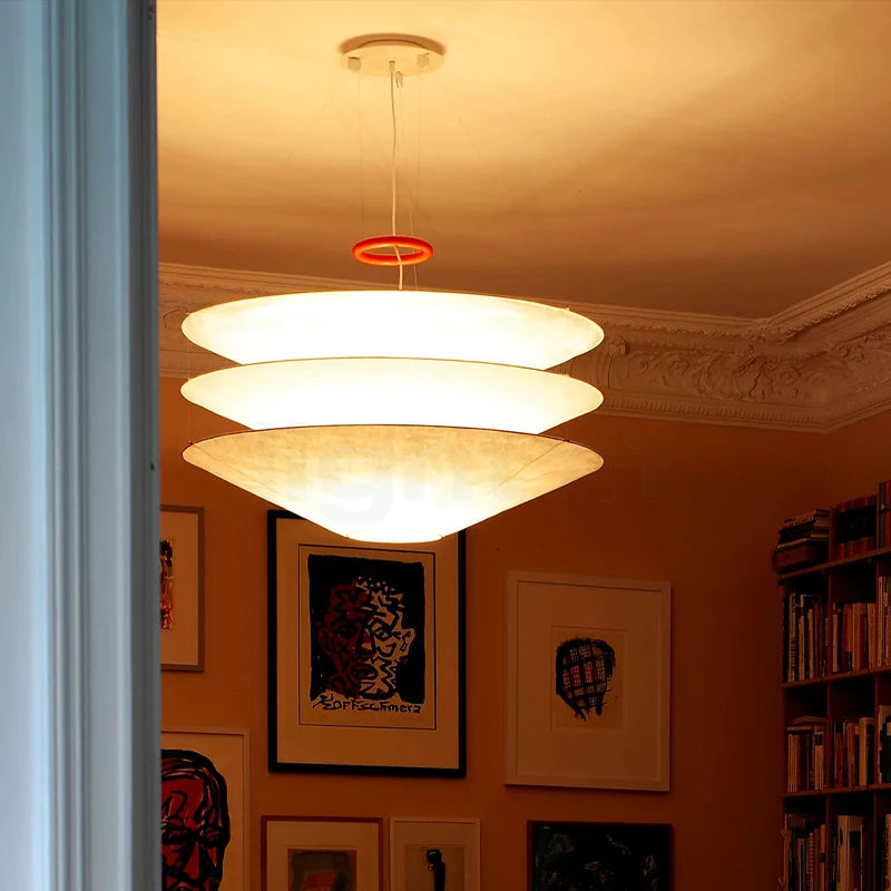 lustre nordique wabi sabi led pour décoration de loft - vue 5 sur 8