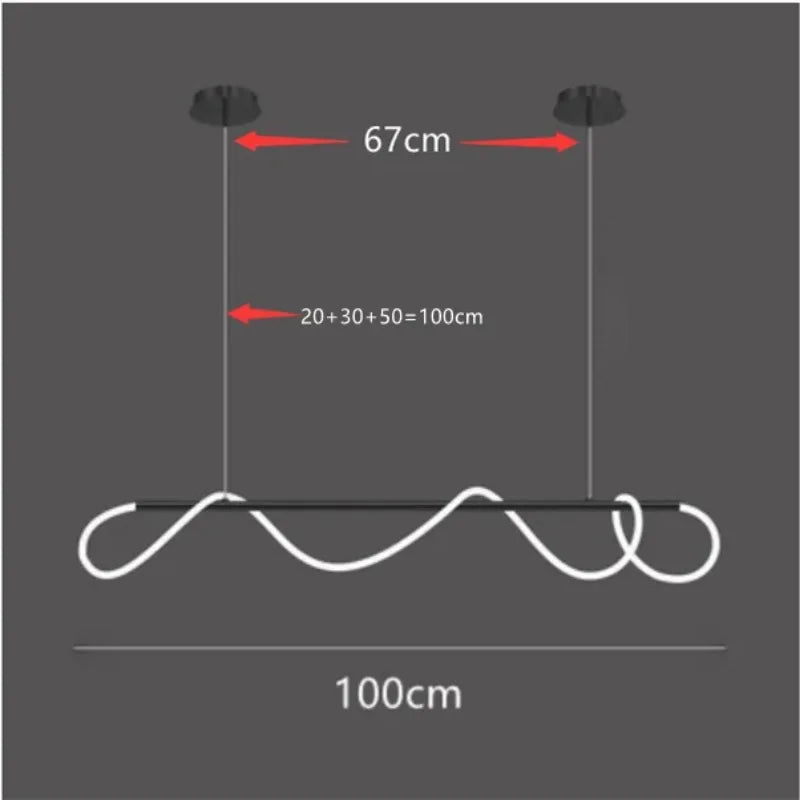 lustre design nordique à led intensité variable pour intérieur - vue 17 sur 25