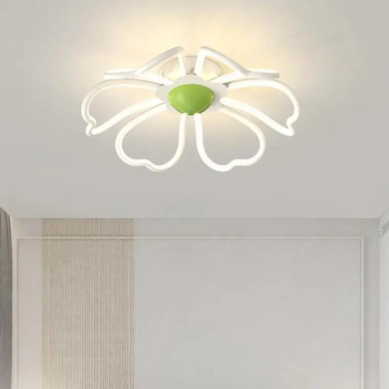 plafonnier floral à led pour chambre et salon - vue 3 sur 10