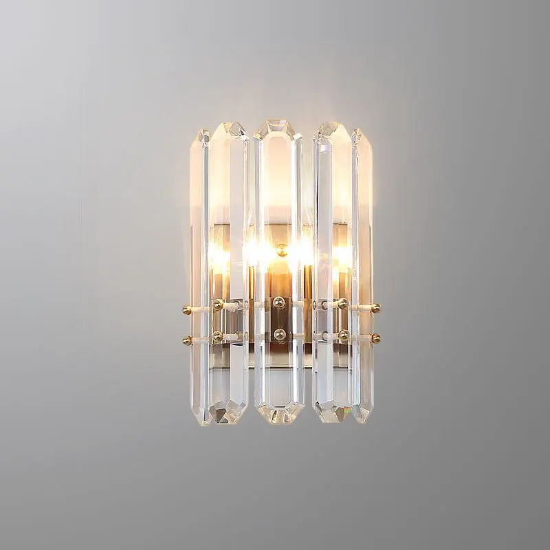 applique murale moderne mini cristal led prisme luminaire - vue 3 sur 5