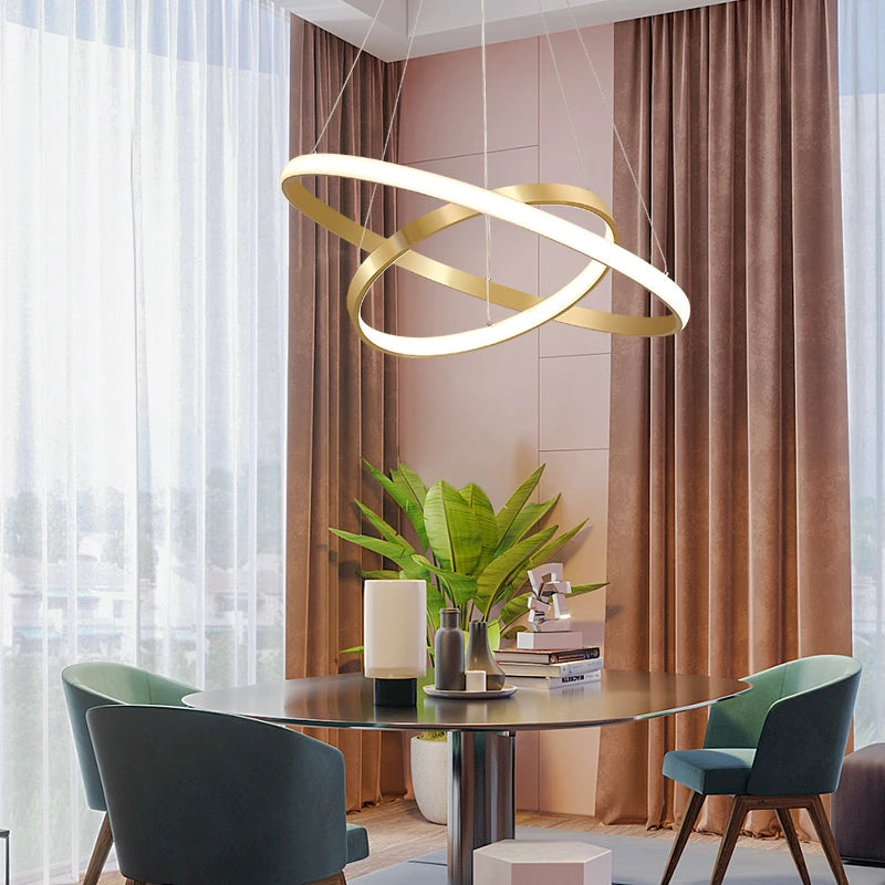 lustre moderne en style nordique avec télécommande et lumière led - vue 7 sur 30