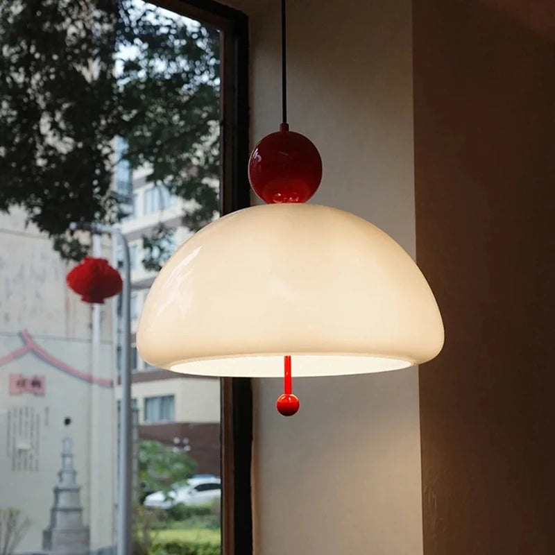 lampe led suspendue nordique en verre champignon luminaire esthétique