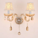 Applique murale Bougie en cristal de couleur Cognac de Style européen