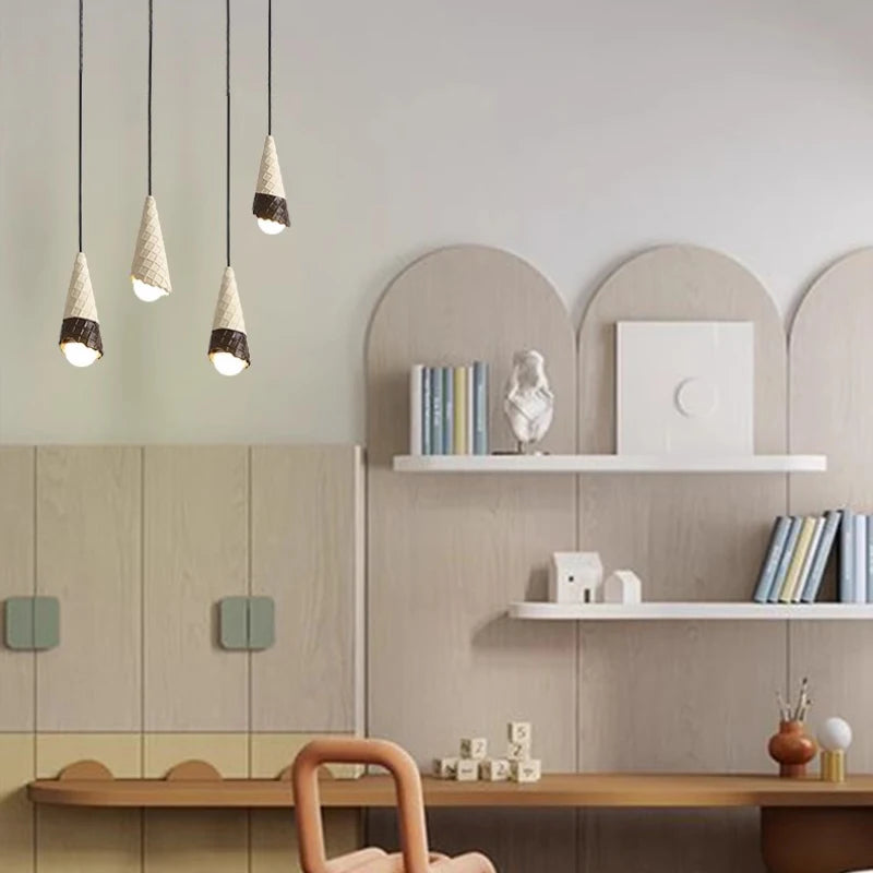 suspension en céramique pour chambre d enfant créative lampe à LED - vue 4 sur 8