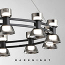 Kreativer Kronleuchter aus Kupfer und Glas modernes Design leicht